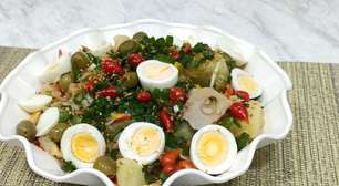 Salada de bacalhau: receita super saborosa gastando poucos ingredientes, perfeita para o Almoço de Natal
