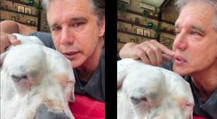 Márcio Garcia chora ao revelar câncer de cachorro e pede ajuda aos seguidores