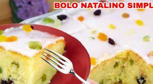 Bolo natalino simples: tudo no liquidificador, super simples de fazer e delicioso para a Ceia de Natal