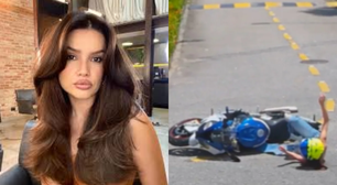 É grave? Juliette sofre acidente e cai de moto; veja o vídeo