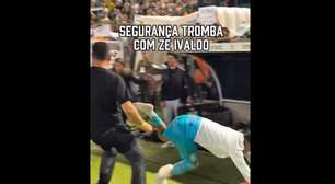 Torcedor invade gramado em Caxias do Sul e derruba zagueiro do Santos; veja