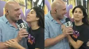 Fernanda Paes Leme faz súplica a repórter do 'Mais Você': 'Me tira daqui'