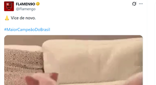 'Vice de novo': Flamengo zoa Palmeiras após conquista antecipada do Brasileirão