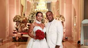 Rodriguinho e Bruna Amaral se casam em cerimônia com pagodeiros e ex-BBBs; veja fotos