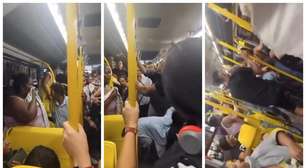 Idosa é agredida após defecar em ônibus na Taquara; veja