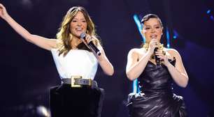 Quadril estruturado, couro e alfaiataria: Maiara e Maraisa apostam em vestidos de grife importados em novo DVD; looks ultrapassam R$ 200 mil