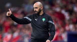 Técnico de Marrocos celebra duelo com Brasil na Copa do Mundo