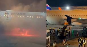 Avião da Latam é evacuado em Guarulhos após incêndio em esteira de bagagens