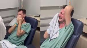 Homem em tratamento contra o câncer se emociona com título do Flamengo dentro de hospital em SC