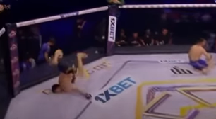 Lutador cai de cara no chão ao dar mortal para comemorar vitória; veja o momento