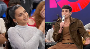 Leo Foguete passa 'cantada' em Jade Picon e diverte plateia