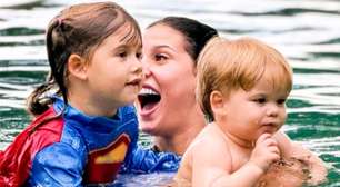 Boadrasta! Após polêmicas com Virgínia, Ana Castela cai na brincadeira em dia de piscina com filhos de Zé Felipe com a influenciadora. Fotos!