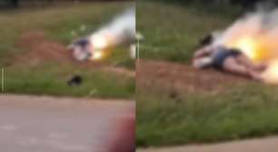 VÍDEO: mulher morre eletrocutada por fio de alta tensão