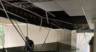 Chuva provoca estragos e queda de forros em faculdades da USP