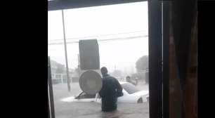 VÍDEO: chuva intensa alaga centro de Osório e deixa vias totalmente submersas