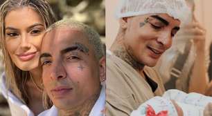 Nasce filha de MC Guimê e primeiro registro da bebê encanta fãs: 'Família linda'