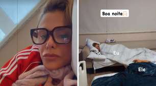 Poliana Rocha passa madrugada ao lado de Leonardo no hospital: 'Sigo firme'