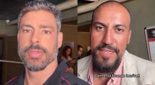 Com novo visual, Cauã Reymond volta a gravar com Ricardo Teodoro: 'César e Olavinho'