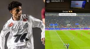 Santos FC: Sinal? Robinho jr. posta foto assistindo jogo da Inter de Milão; veja