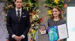 Filha de María Corina Machado recebe Prêmio Nobel da Paz em seu nome