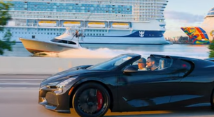 Rua de Miami é fechada para corrida entre carro de R$ 38 milhões e iate de luxo; veja