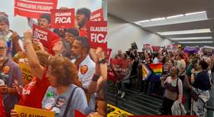 Protesto contra cassação de Glauber Braga ocupa Câmara dos Deputados: 'Motta sai, Glauber fica'