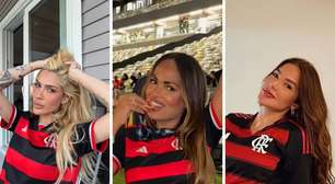 Karoline Lima e outras 'flaesposas' encaram 15 horas de voo para ver o Flamengo no Catar