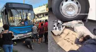Acidente violento na zona norte deixa jovem mutilado debaixo de ônibus