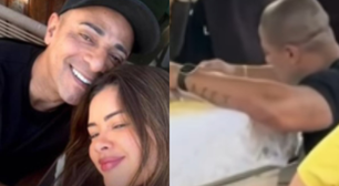 Suspeito de jogar a mulher do 10º andar chorou abraçado ao caixão em velório