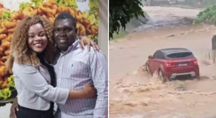 Mulher que filmou enxurrada que arrastou carro com casal e bebê tentou alertar família: 'Água levou'