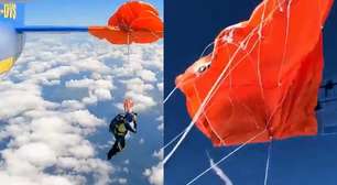 Paraquedista fica preso à asa de avião durante salto na Austrália; veja o momento