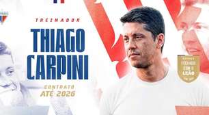 Thiago Carpini fala pela primeira vez como treinador do Fortaleza e manda recado para torcida: "Faça a diferença"