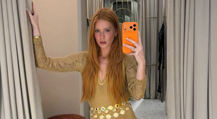 Marina Ruy Barbosa veste dourado como inspiração para fim de ano