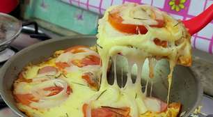 Pizza sem farinha na frigideira: bem fácil e rápida, fica deliciosa para o seu lanche
