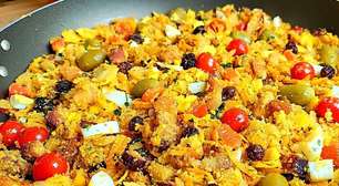 Farofa completa para o Natal: farofa mais completa para o Natal ou para o churrasco, úmida e deliciosa