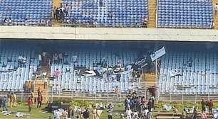 Vídeo: torcedores vandalizam estádio após visita relâmpago de Messi na Índia