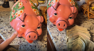 Mulher encontra quase R$ 11 mil em cofrinho que comprou em brechó