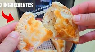 Pastel na Air Fryer: só 2 ingredientes, pastel fácil, rápido e sequinho