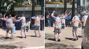 Terceirizados da Enel gravam dancinha na Paulista em meio a apagão em SP