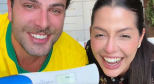 Laís Caldas mostra a reação de Gustavo Marsengo ao saber que ela está grávida