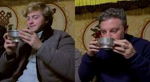 Luciano Huck leva filho em viagem do Domingão e faz o herdeiro tomar iguaria inusitada: 'Leite de...'