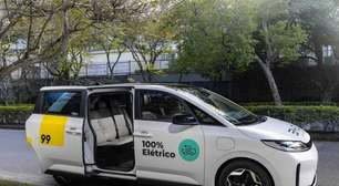 99 permite que passageiros escolham veículos elétricos no aplicativo