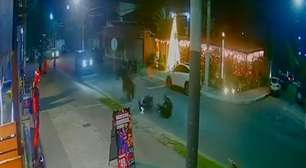 Cavalo solto corre por avenida e atinge motociclista em Cabo Frio (RJ)