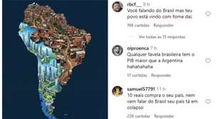 Brasileiros 'invadem' comentários em perfil de Milei após post que critica Brasil e exalta Argentina