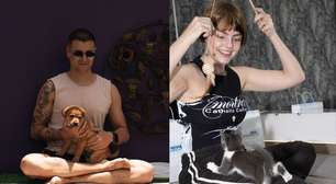 Equilíbrio e fofura: veja como foi evento de yoga com filhotes resgatados em SP