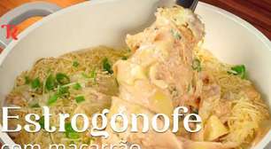 Estrogonofe de carne com macarrão: o prato completo e delicioso que não vai sobrar nada quando você fizer para o jantar.