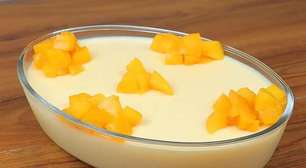 Sobremesa fácil de pêssego: é só bater no liquidificador e servir na sua ceia de Ano Novo.