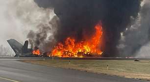 Avião cai em tentativa de pouso e causa incêndio nos Estados Unidos