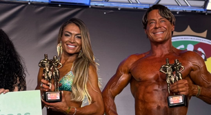 Theo Becker e a esposa conquistam pódio em campeonato de fisiculturismo