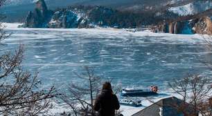 Estre lago, sozinho, tem mais água do que todos os cinco grandes lagos americanos juntos